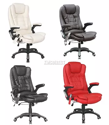 £128.99 • Buy WestWood Heated Massage Office Chair – Leather Gaming Recliner Swivel Computer