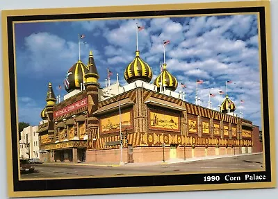 Postcard Mitchell South Dakota Gold - 1990 Corn Palace • $4.95