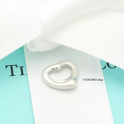 Tiffany & Co. Elsa Peretti 11mm Open Heart Charm Sterling Silver 925 W/Pouch • $98