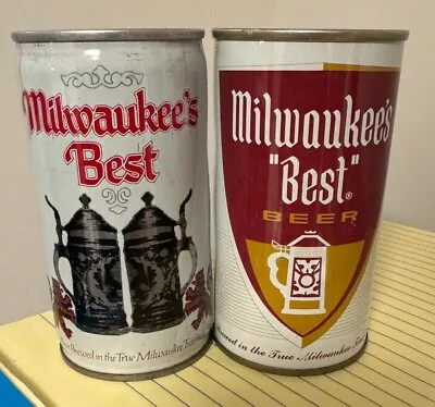 Lot Of 2 Milwaukee's Best Tab Pull Top Beer Cans Miller Brewing Wisconsin Steel • $5.97