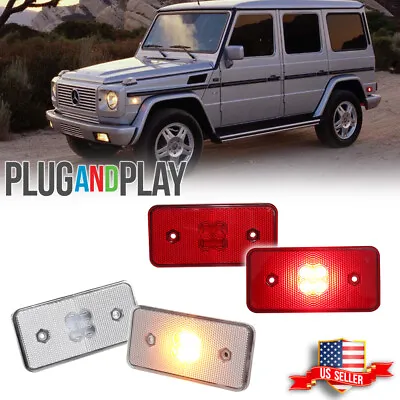 For 02-14 Benz W463 G-Class G500 G550 G55 Front & Rear LED Side Marker Light 4PC • $34.99