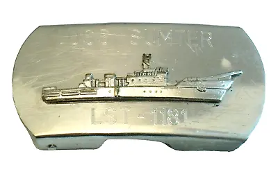 Vintage U.S. Navy USS Sumter LST-1181 Navy Belt Buckle • $30