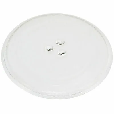 Universal Glass Microwave Oven Plate 245mm Turntable Dish 3 Pip Fixings Fittings • £6.95