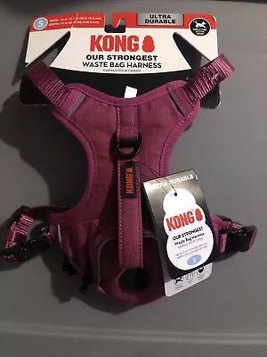 Kong Waste Bag Harness Dog SMALL FUSIA Ultra Durable Pocket Strongest  NEW  • $10