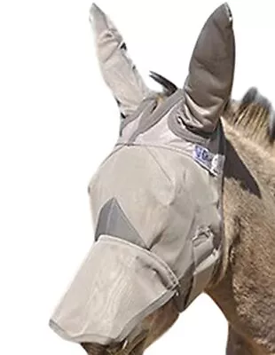 Cashel Crusader Mule Fly Mask With Long Nose And Ears Grey Mule Yearling • $51.46