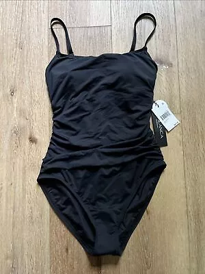 La Blanca Women's Standard Island Goddess Lingerie One Piece Swimsuit Black 8 • $33.97