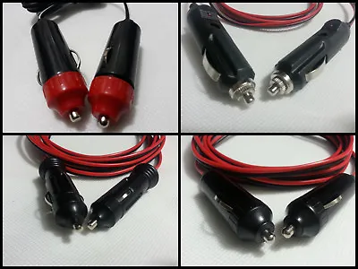 12v Car Plug Cigarette Lighter Male To Male Dc Power Lead/cable 1m-30m 3-25A • £3.50