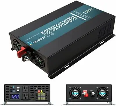 WZRELB Reliable 2500W 5000 Watt Power Inverter Pure Sine Wave 12V To 120V Car RV • $257.45