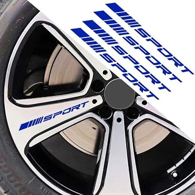 Blue SPORT Style Decal Car Rims Wheel Hub Racing Sticker Graphic Strip Sticker • $2.85