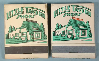 1960s-1970s Little Tavern Shops Restaurant 2 Matchbooks Different Variations • $27.95