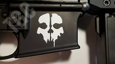 (3) COD Ghost VINYL DECAL Airsoft AR15 MSR Lower Magwell Sticker Tactical Gear • $4.69