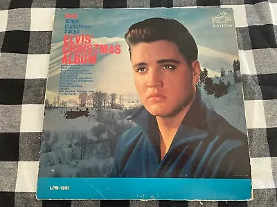 ELVIS PRESLEY - ELVIS' CHRISTMAS ALBUM LP - LSP-1951(e) - ORANGE RIGID - WOW!!! • $10