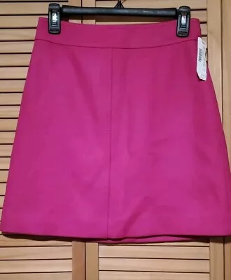 J.CREW  Solid Pink  Lined  Pencil Skirt  Wool Size 0 • $21