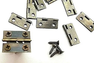 £2.36 • Buy Small Hinges With Screws Bronze Box Dolls House Various Amounts FREE POSTAGE