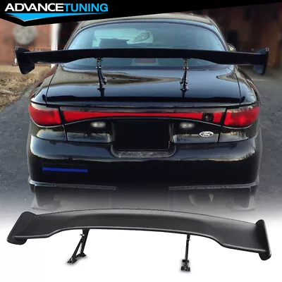 Universal 57 Inch JDM GT Style Adjustable Trunk Spoiler Unpainted Black - ABS • $108.99