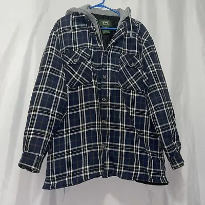 Plaid Hoodie Jacket Mens Size Large Guc E2300 • $24.03