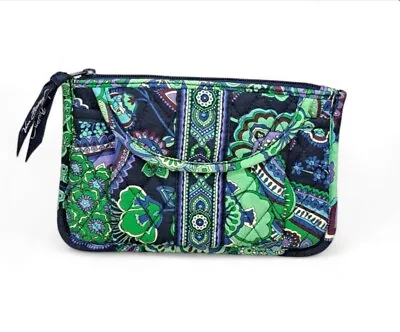 Vera Bradley Blue Rhapsody Quilted Floral Travel Belt Bag Flap Pouch *No Belt* • $11.90