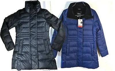 MARMOT VIANSA DOWN JACKET Black / Arctic Navy Womens Coat 700 Fill Puffer Parka • $109.95