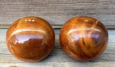 Vintage Myrtle Wood MCM Mid Century Modern Salt And Pepper Shakers Round Seattle • $16