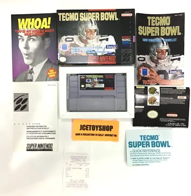 1991 Snes Nintendo Temco Super Bowl Complete Mint Mib • $109.99