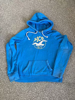 Ladies Hollister Hoodie Blue Large 12/14 Hoody Jumper Top Logo 💙 Hood Tracksuit • £10