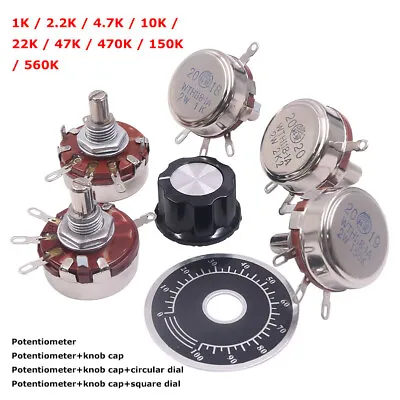 WTH118-1A 1K-560K Variable Resistor Single Turn Rotary Carbon Film Potentiometer • $3.05
