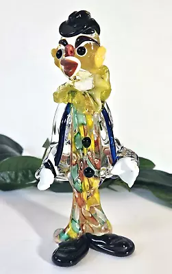 Murano Art Glass Clown Hand Made In Italy Vintage Antique Collectible 9  Read • $23