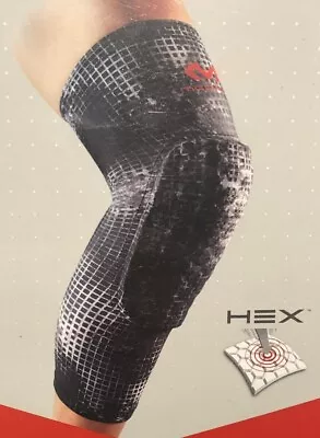 NIB Black/grey Grid McDavid 6446 Hex Protective Padded Leg Knee Sleeves Adult L • $20.57