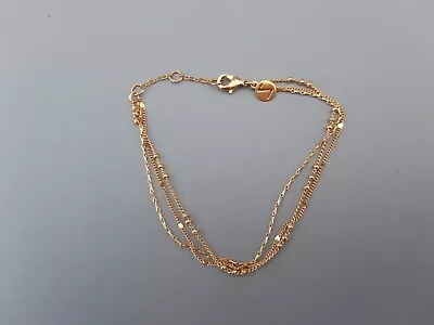 Accessorize Z Gold Plated Layered Bracelet New • £5