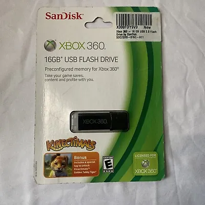 $45 • Buy XBOX 360 16GB USB Flash Drive - New - Old Stock - SanDisk Kinectimals Bonus