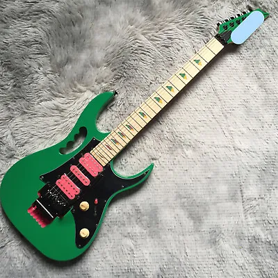7V Electric Guitar Green 6 String Maple Fretboard HSH Pickups Vibrato Bridge • $262.86
