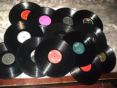 33rpm LOT OF 12..CRAFTSDECO OR PLAY..MIXED LABELS & GENRES Nice SEE PICS  • $10.75