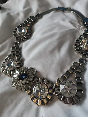 Mawi London Silver/Crystal Statement Designer Necklace • $249.01