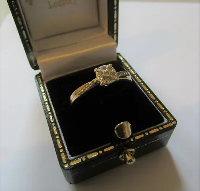 £110 • Buy Ladies Warren James 9ct Gold & Diamond Miracle Setting Cross Over Ring Uk Size P