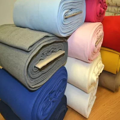 Plain Colour RIB 27cm Wide Tubular Ribbed CUFF CUFFING Cotton Jersey Fabric  • £4.99