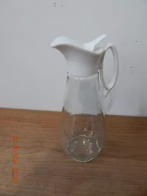 Vtg Log Cabin Syrup Dispenser Clear Glass Bottle 9” MCM Style 1970s • $9.99