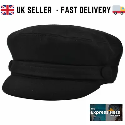 Men's Black Wool Breton Sailing/Fisherman's/Fiddlers Cap - FAST FREE POST 🚚💨 • £18.95