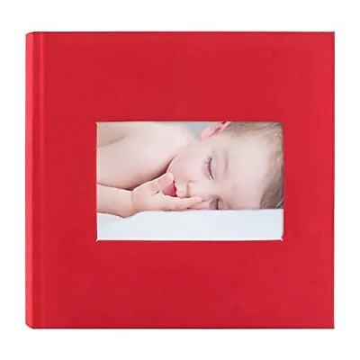 $22.98 • Buy Photo Album Christmas Vacation For 200 4x6 Pictures Pockets & Memo Fabric Red