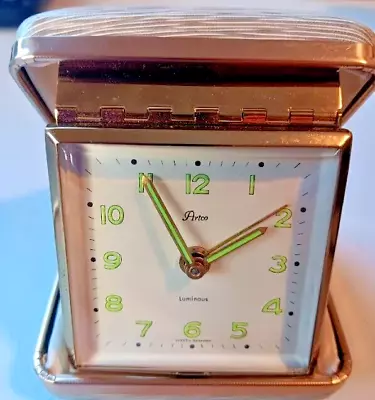 Vintage Aristocrat Artco Luminous Travel Alarm Clock West Germany • $19.95