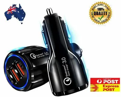 Qualcomm Quick Charge 3.0 In Car Charger 2 Ports USB Fast Charging Adapter AU • $9.99
