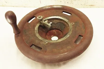 Vtg Cast Iron 10 3/8  Industrial Lathe Mill Machine Hand Wheel Handle Steampunk • $39.99