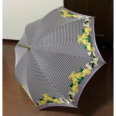 Gianni Versace Dog Pattern X Houndstooth Umbrella Size 35.8 Authentic • $180