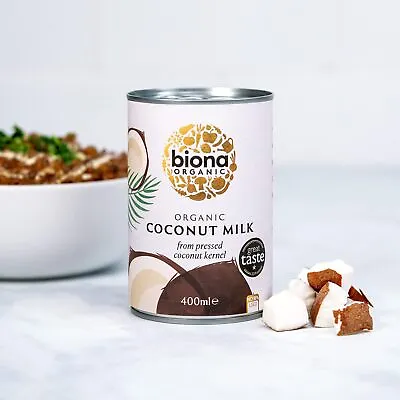 Biona Organic Coconut Milk 400 Ml Pack Of 6 - Dairy Free Naturally Vegan - ... • £11.24