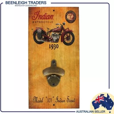 Wall Mount Bottle Opener - 1930 Indian Motorcycle Indian Scout Model 101 - New • $29.99