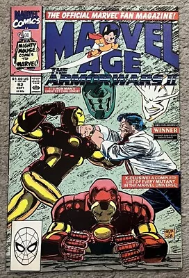 Marvel Age #92 (1990) Iron Man Armor Wars II Mighty Mouse John Romita Jr VF- • $1.79