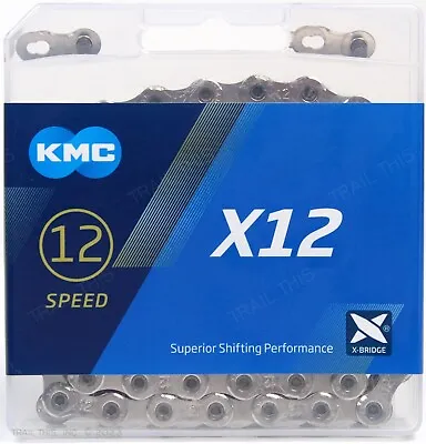 KMC X12 12-Speed 126L Silver Bike Chain Road Or MTB Fits SRAM Eagle AXS Shimano • $27.50