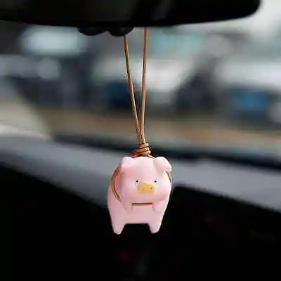 Car Rear View Mirror Pendant Lucky Piggy Hanging Ornament Auto (Piggy Pendant) • $12