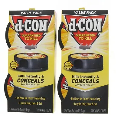 D-Con #1920082043 Disposable No View Snap Trap For Mice ~ 2-Pack ~ 4 Traps Total • $20.95