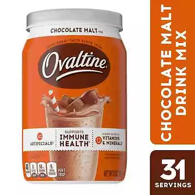 Ovaltine Chocolate Malt Powdered Drink Mix For Hot And Cold Milk 12 OZ Can • $10.99