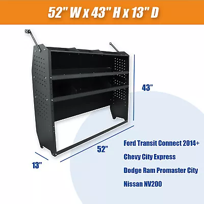 52 W Van Shelving For Transit ConnectChevy City ExpressPromaster CityNV200 • $270.99